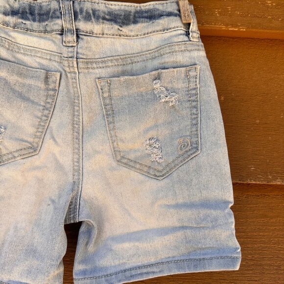 Girls Light Wash Denim Jean Shorts By Indigo Rein Forever Adjustable Waist - Picture 8 of 10